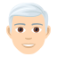 :man_white_haired_tone1: 👨🏻🦳